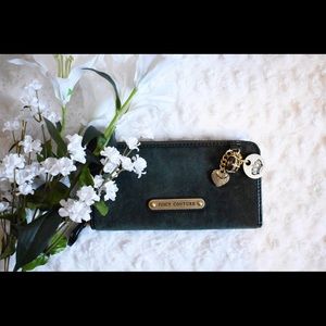 Juicy Couture Emerald Green Go Steady Zip Wallet